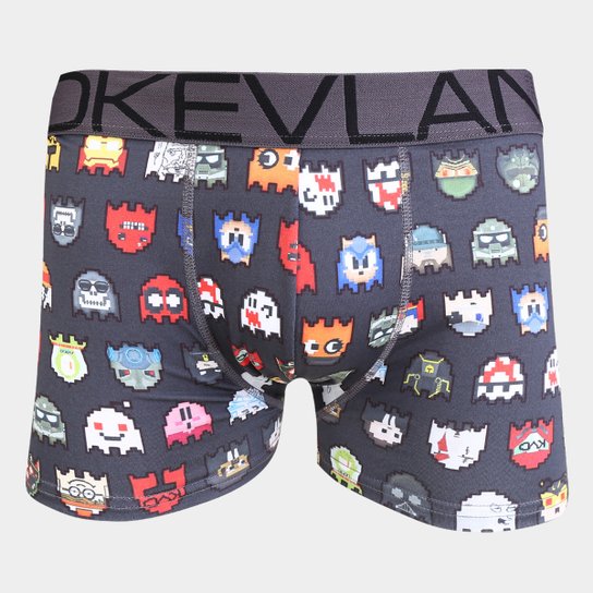 Cueca Boxer Kevland Pixel - Chumbo Menor preço em Cueca Boxer Kevland Pixel - Chumbo