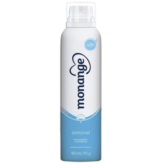 Desodorante Monange Antitranspirante Aerosol Feminino Sensível 150ml