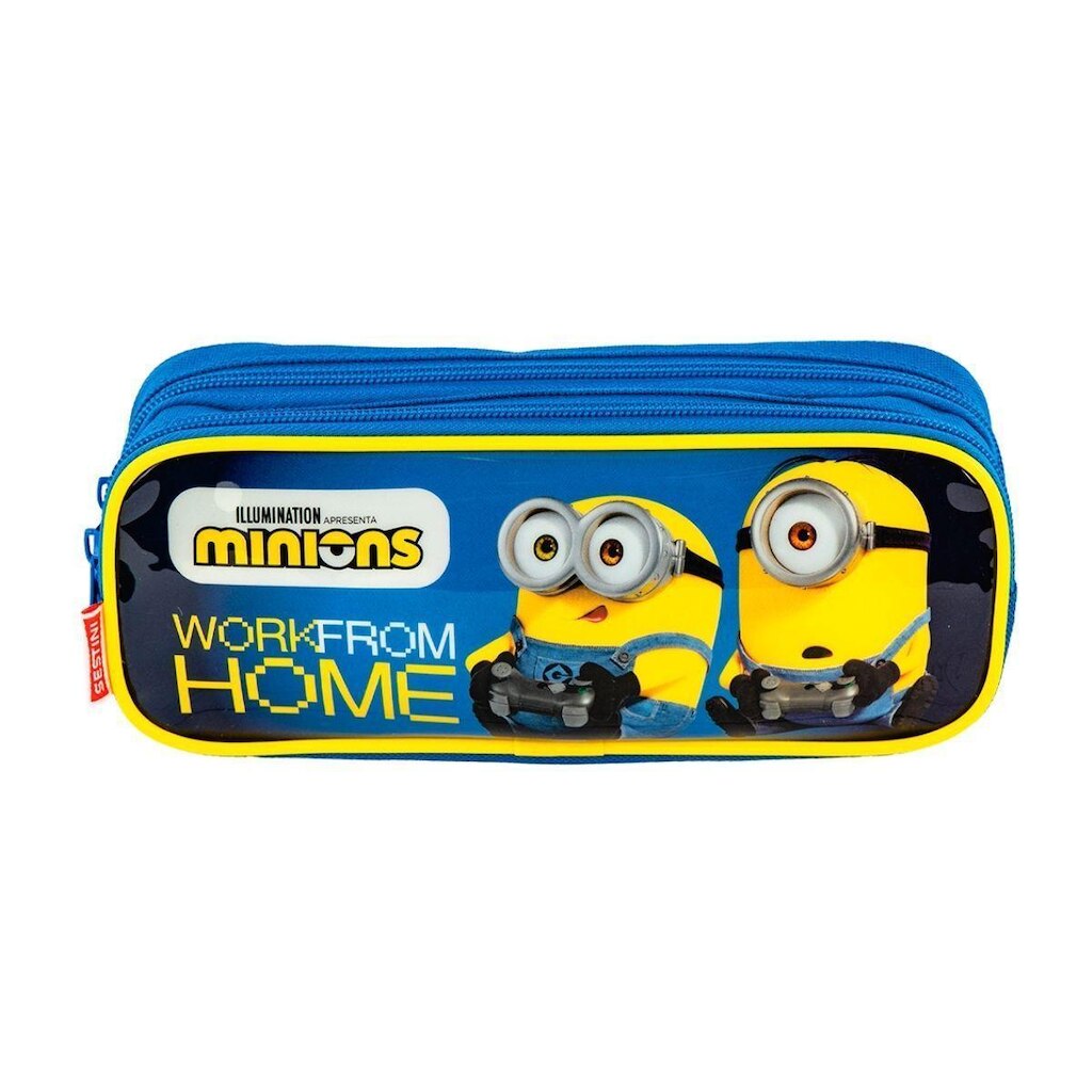 Estojo Sestini Minions Gamer 2 compartimentos Infantil