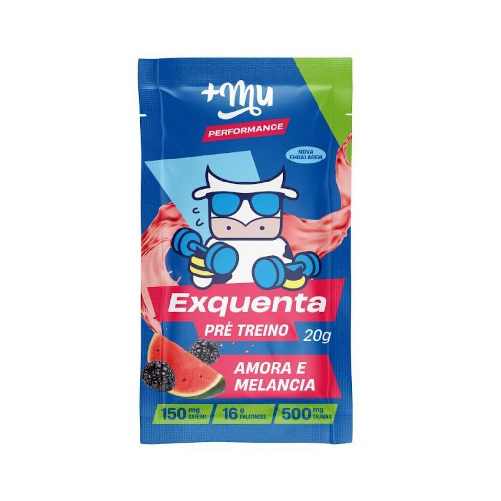Exquenta Pré Treino Amora e Melancia Mais Mu Performance 20g
