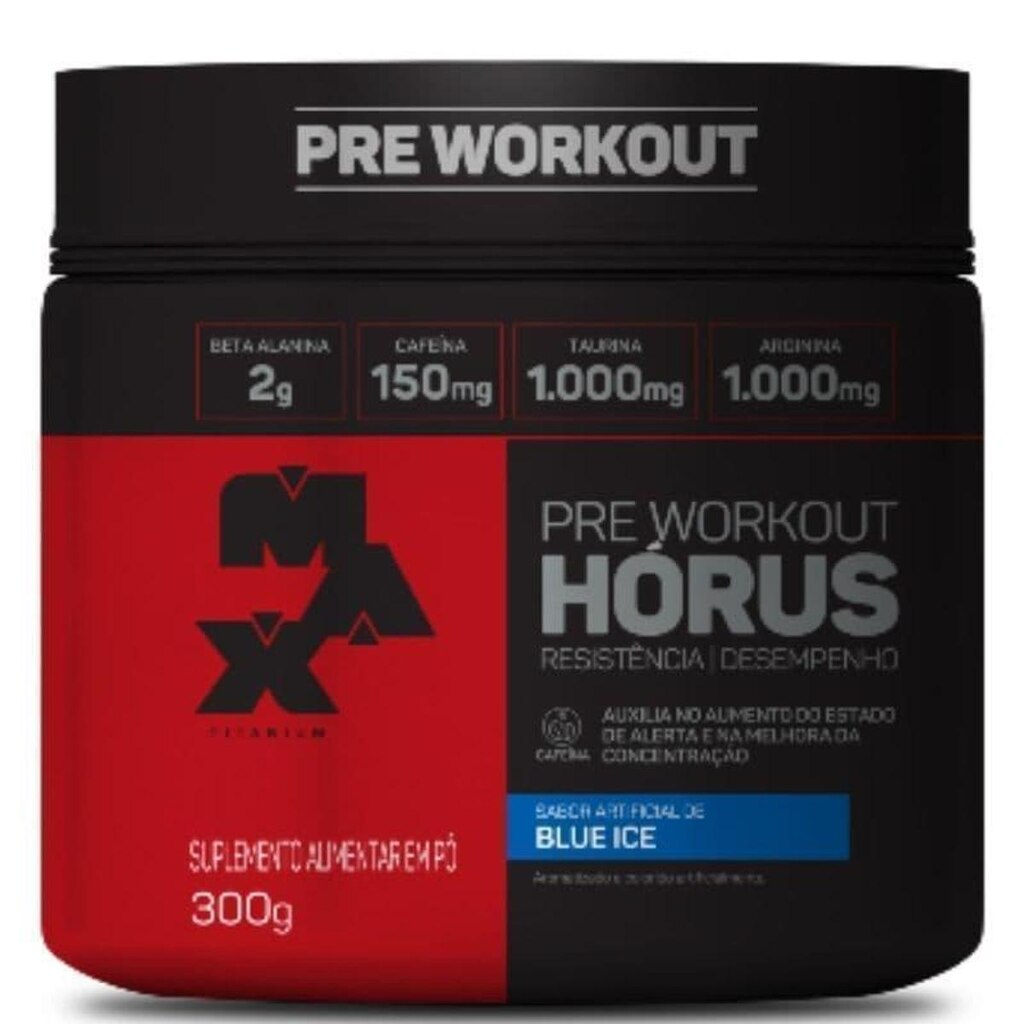 Horus - Pré Treino (300g) Max Titanium Frutas Vermelhas