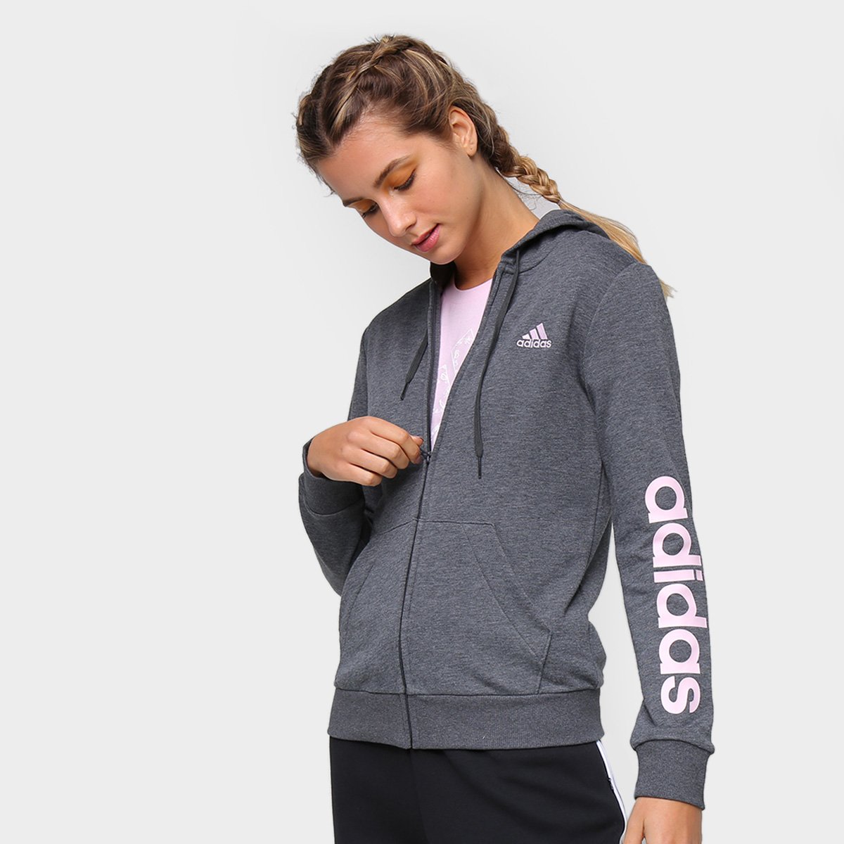 jaqueta adidas mh 3s dk hd feminina