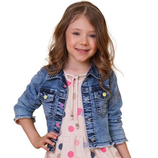 Jaqueta Bebê/Infantil Look Jeans Moletom Jeans - 02 - UNICA