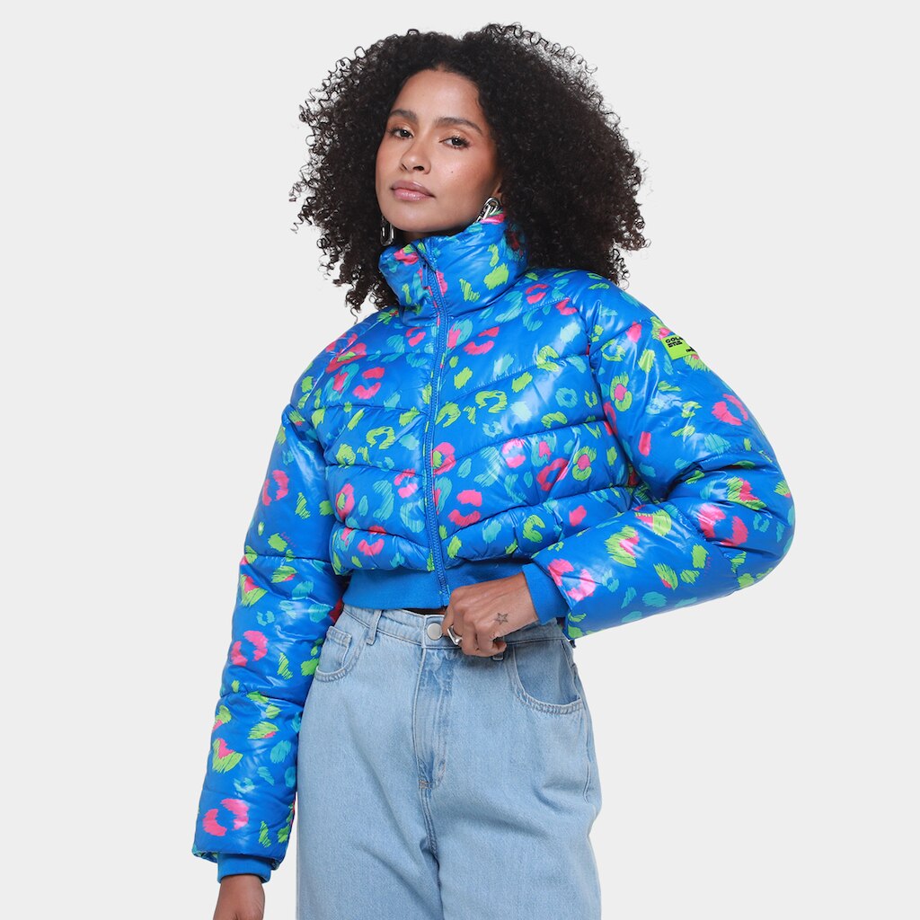 Jaqueta Colcci Puffer Estampada Feminina