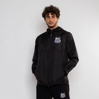 Jaqueta Corta Vento Santos Oficial Escudo Masculina