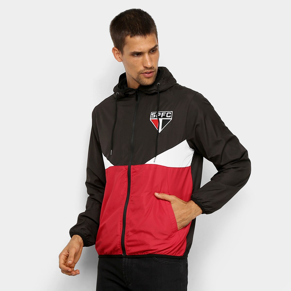 corta vento adidas vermelho