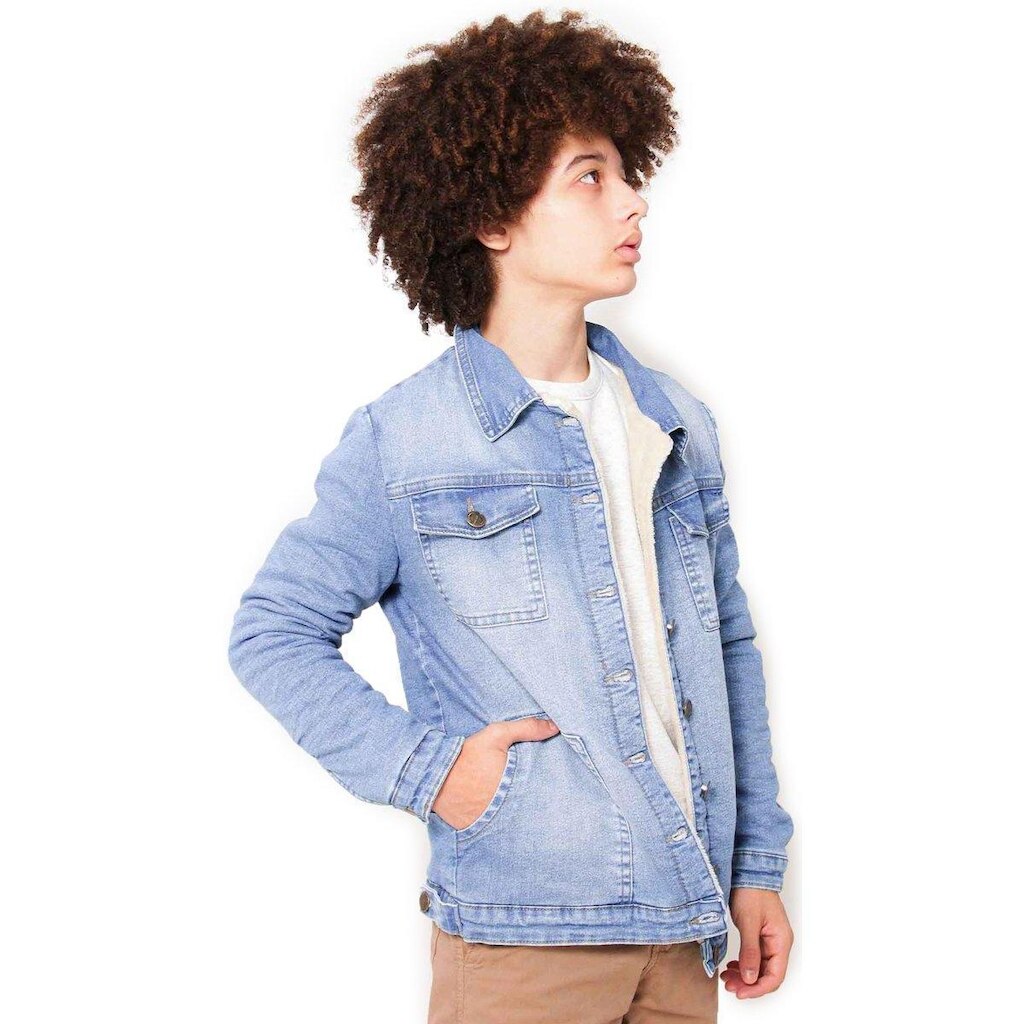Jaqueta Infantil Jeans com forro peluciado