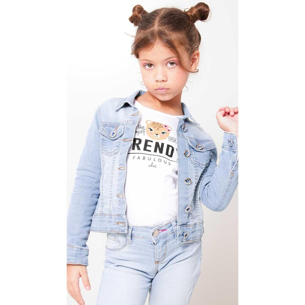 Jaqueta Jeans Infantil Ajustada Menina
