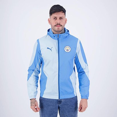 希少 UMBRO x MANCHESTER CITY ナイロンジャケット 水色 2012-13 Manchester City Umbro Anthem Jacket - 9/10 - (M)