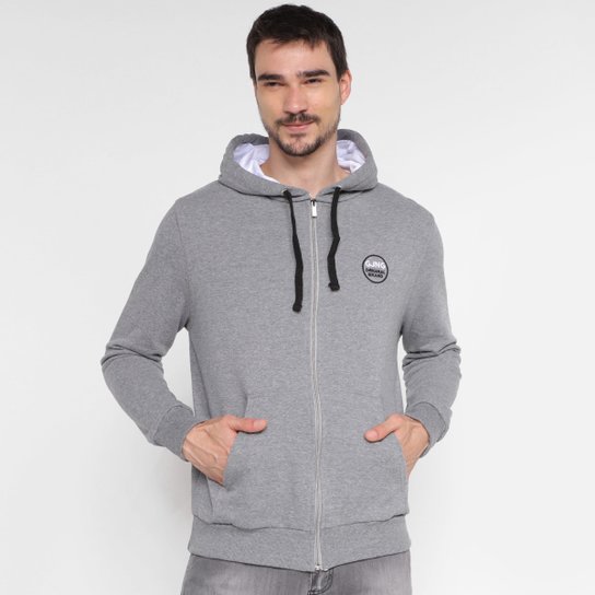 Jaqueta Moletom Gajang Com Capuz Masculino - Chumbo Menor preço em Jaqueta Moletom Gajang Com Capuz Masculino - Chumbo
