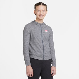 Jaqueta Moletom Infantil Nike Sportswear Jersey Capuz Feminino