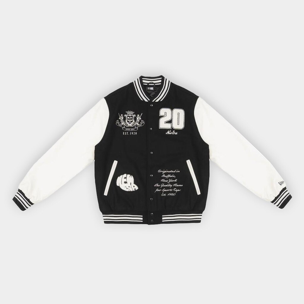 Jaqueta New Era  Varsity Branded Preto