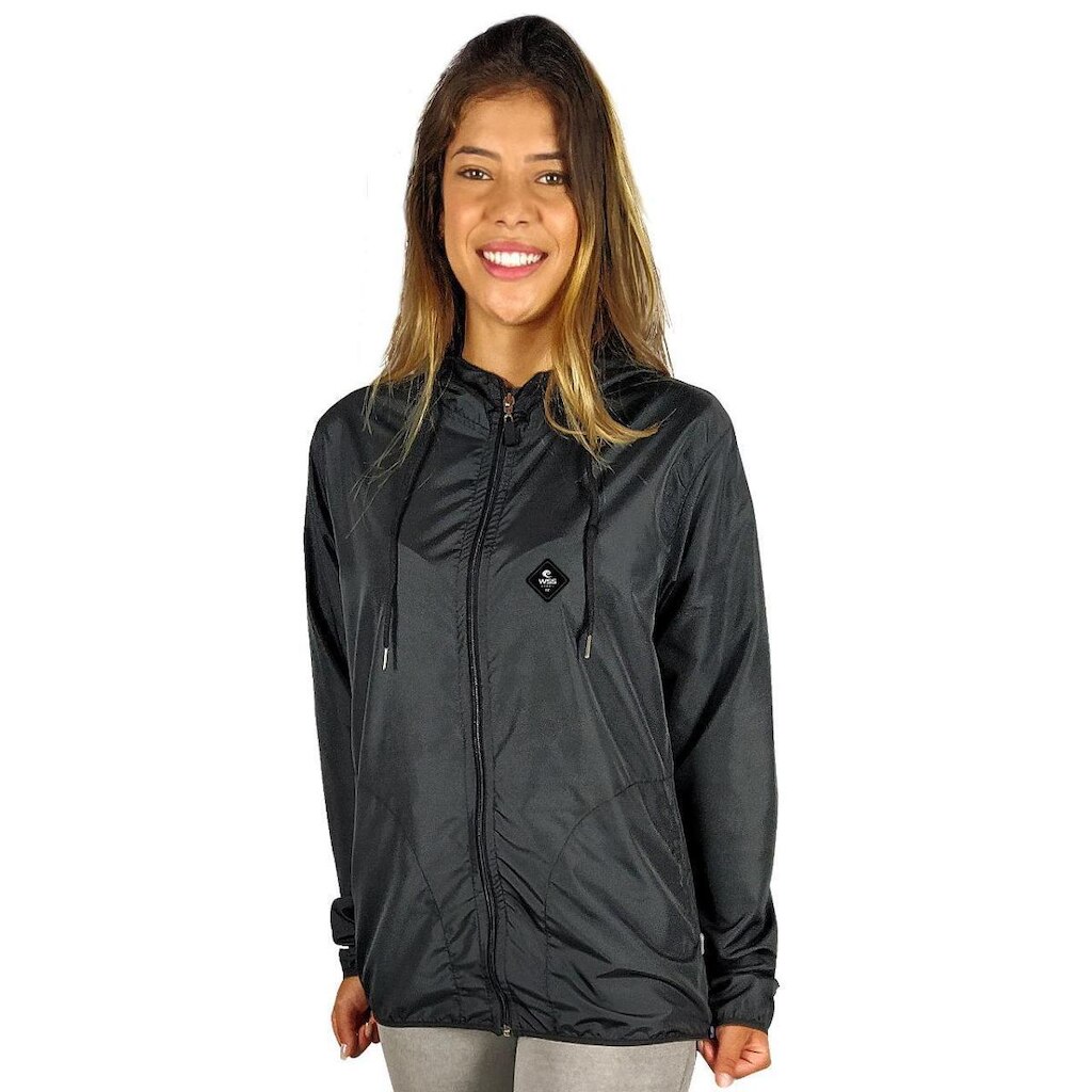 Jaqueta Plus Size Windbreaker Feminino WSS Diamond C/ Capuz