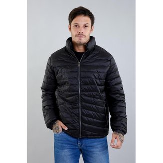 Jaqueta Puffer Masculina Básica Leve com Forro Interno Aveludado