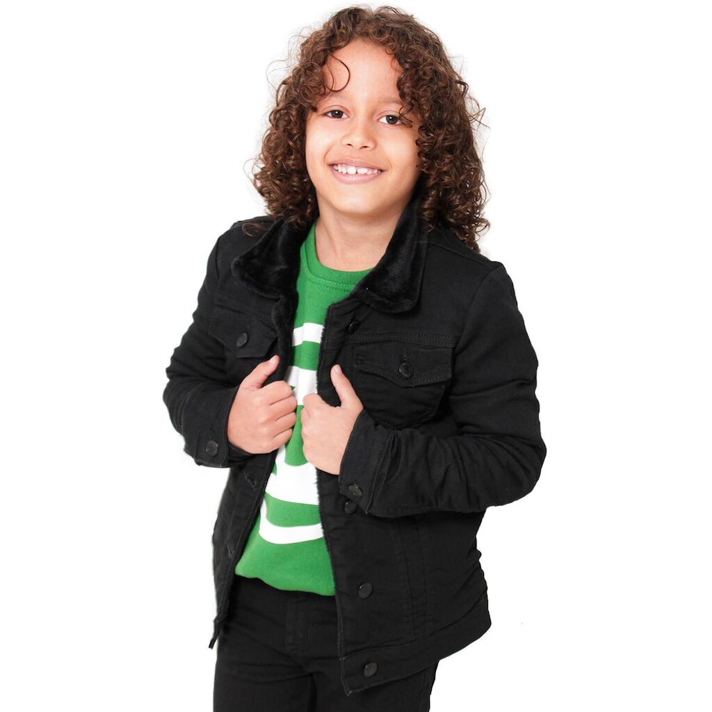 Jaqueta Quase Anjo Infantil Jeans Forrada