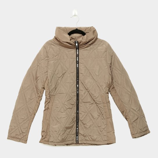 Jaqueta Queens Nylon Matelassê Feminina - Marrom Menor preço em Jaqueta Queens Nylon Matelassê Feminina - Marrom