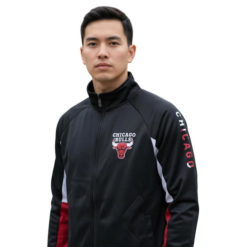 JAQUETA TRILOBAL MASCULINA CHICAGO BULLS PRETA