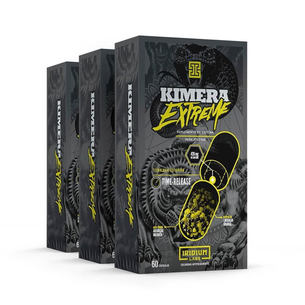 Kimera Extreme - 60 Cáps - Kit 3 caixas - Termogênico com potência máxima - Iridium Labs