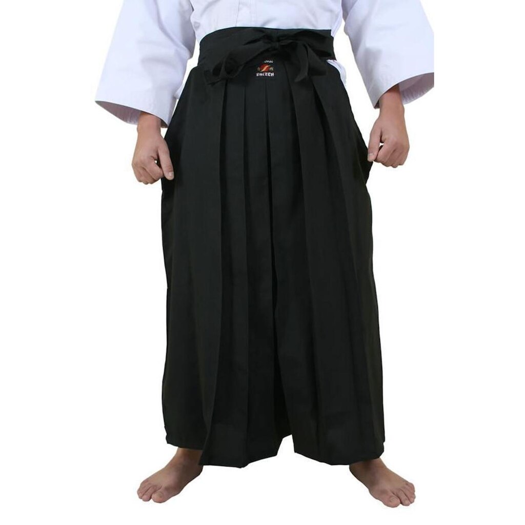 Kimono Hakama De Aikido Preto Em Tecido Brim - Shizen Kimonos