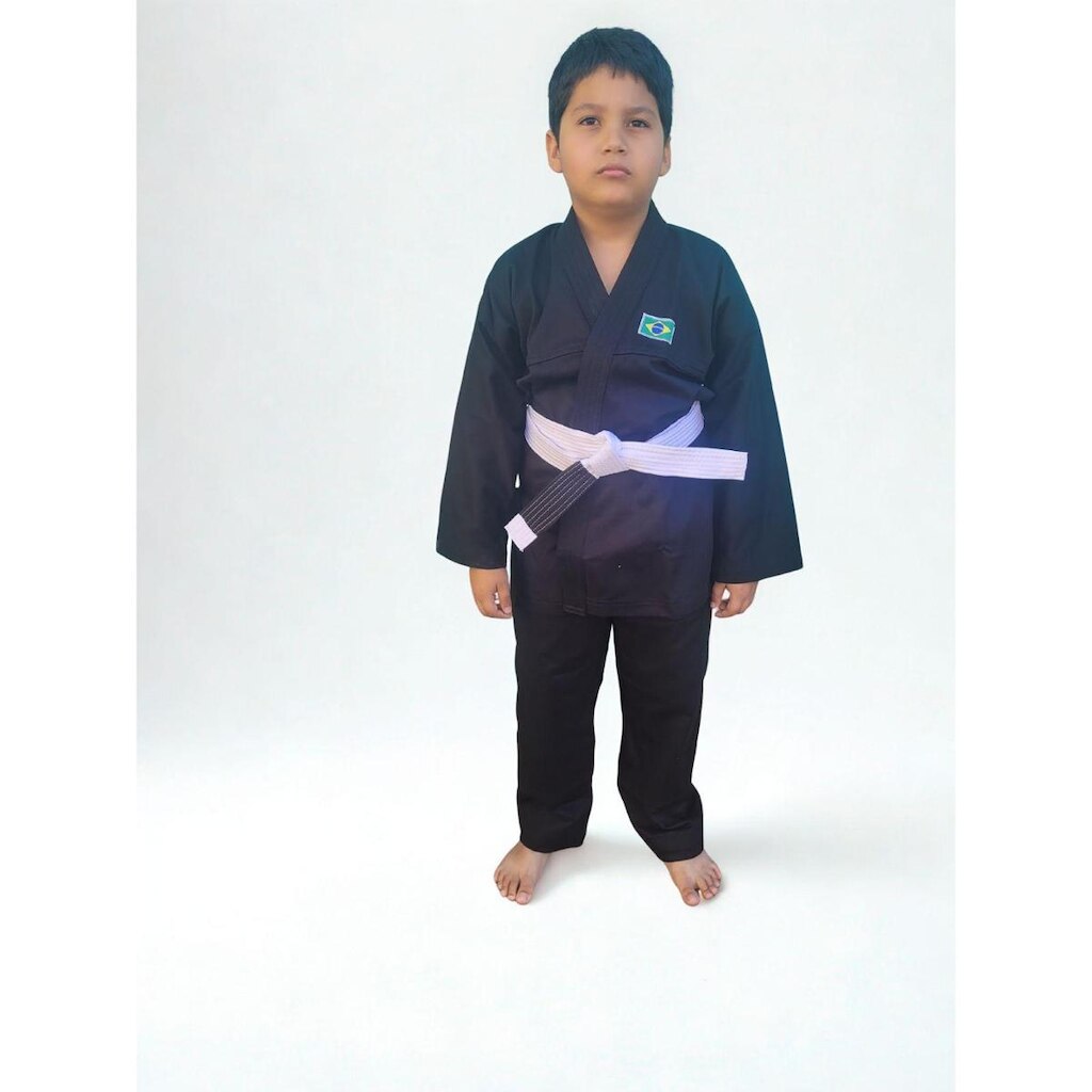 Kimono Infantil Reforçado Jiu-Jitsu Com Faixa