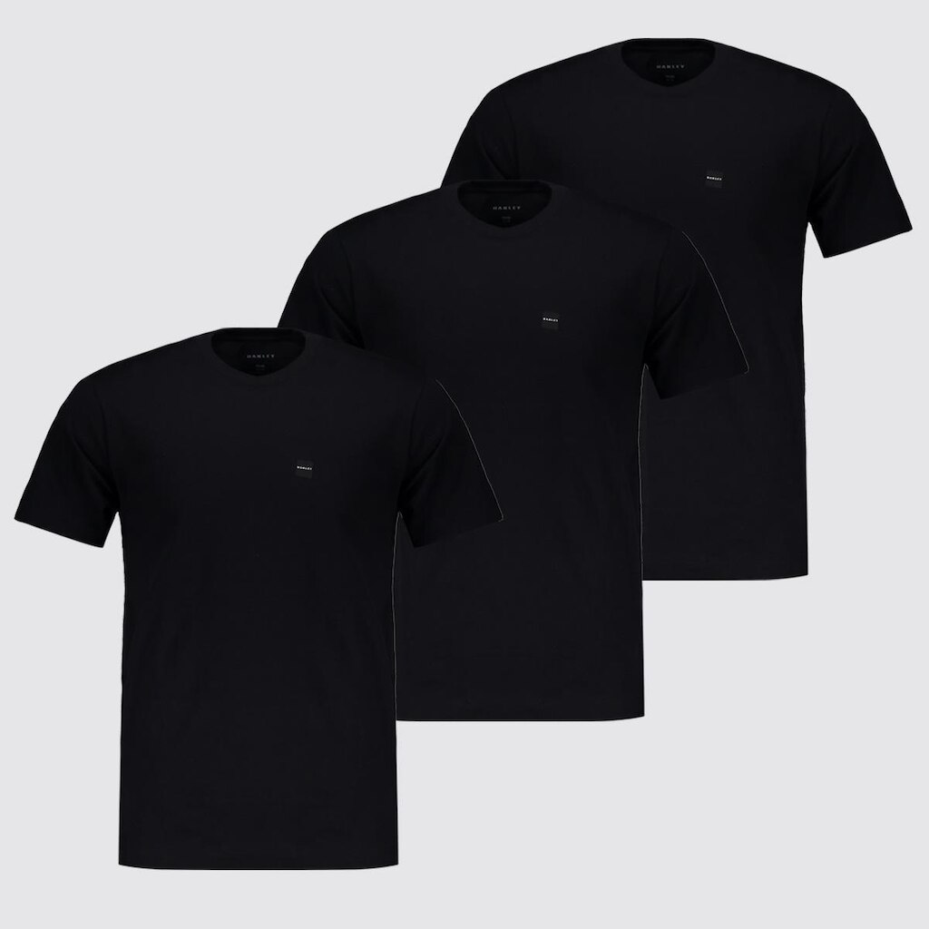 Kit 03 Camisetas Oakley Patch Three Masculino