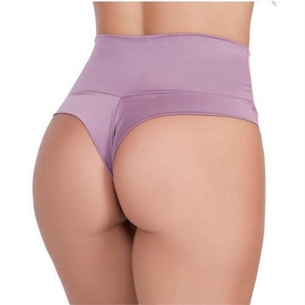 Kit 10 Calcinha Cintura Alta Fio Modeladora Microfibra Cós Duplo
