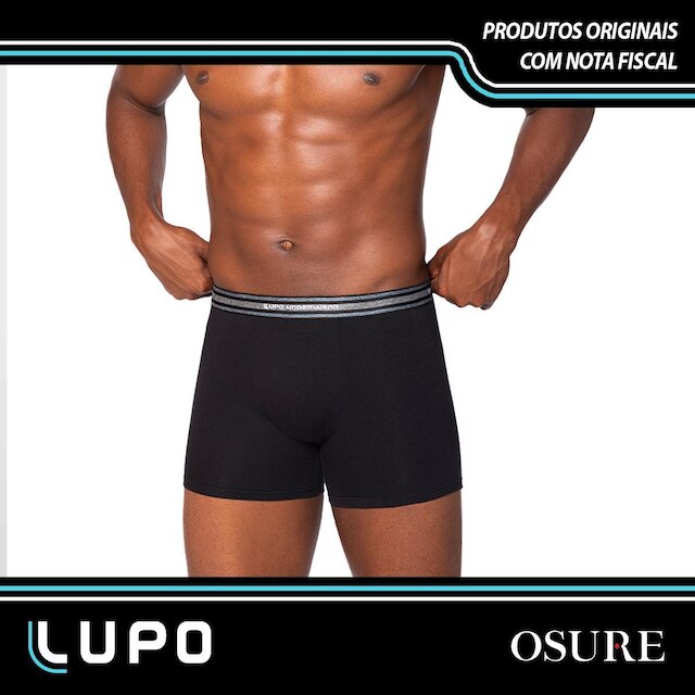 Kit 10 Cuecas Lupo Boxer Em Algodão Cueca Box Masculina Cotton Adulto Confortável Original 523