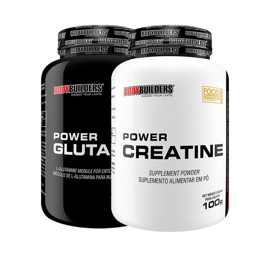 KIT 1x Power Glutamina 100g + 1x Power Creatina 100g - BodyBuilders