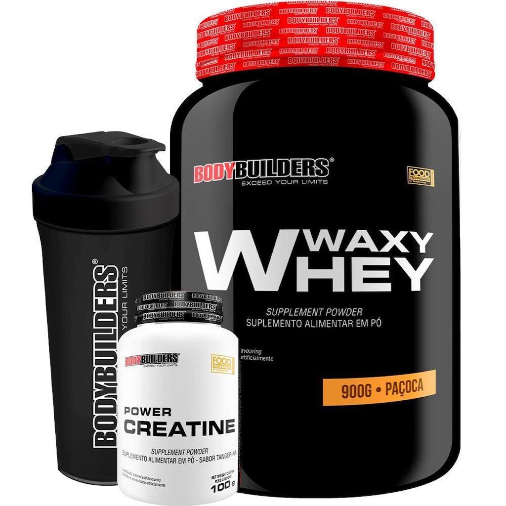 Kit 1x Whey Turbo 900g + 1x Creatina Turbo 100g - Bodybuilders
