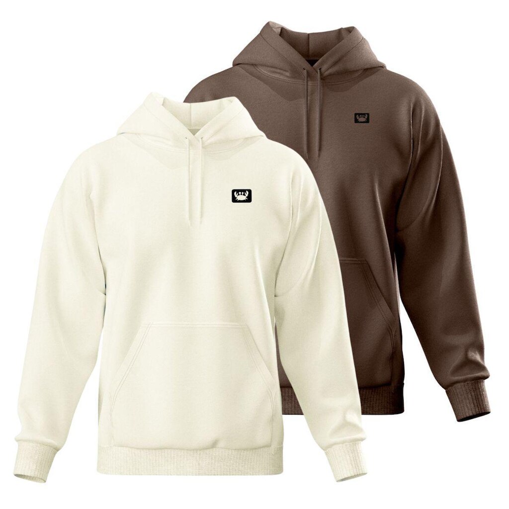 Kit 2 Blusa de Moletom Canguru com Capuz Confortável Estilo Casual Siri