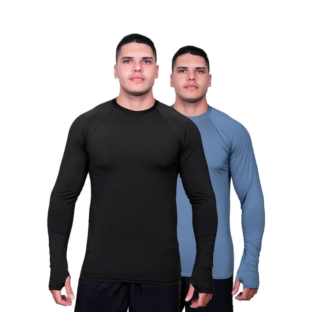 Kit 2 Camisa Proteção Uv Térmica Solar Segunda Pele Dry