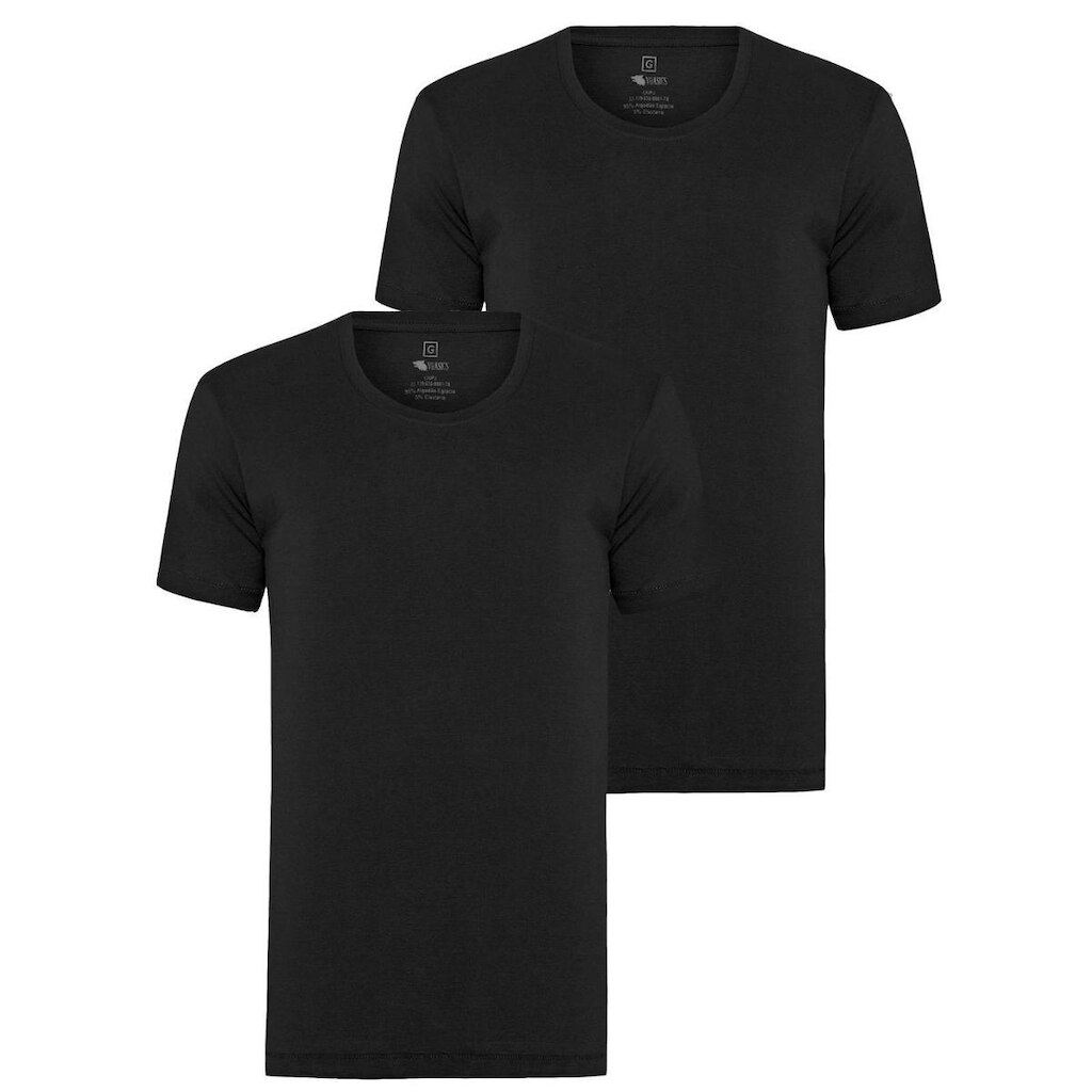 Kit 2 Camisetas Algodão Egípcio Slim Fit Masculina - Off e Branco - G1