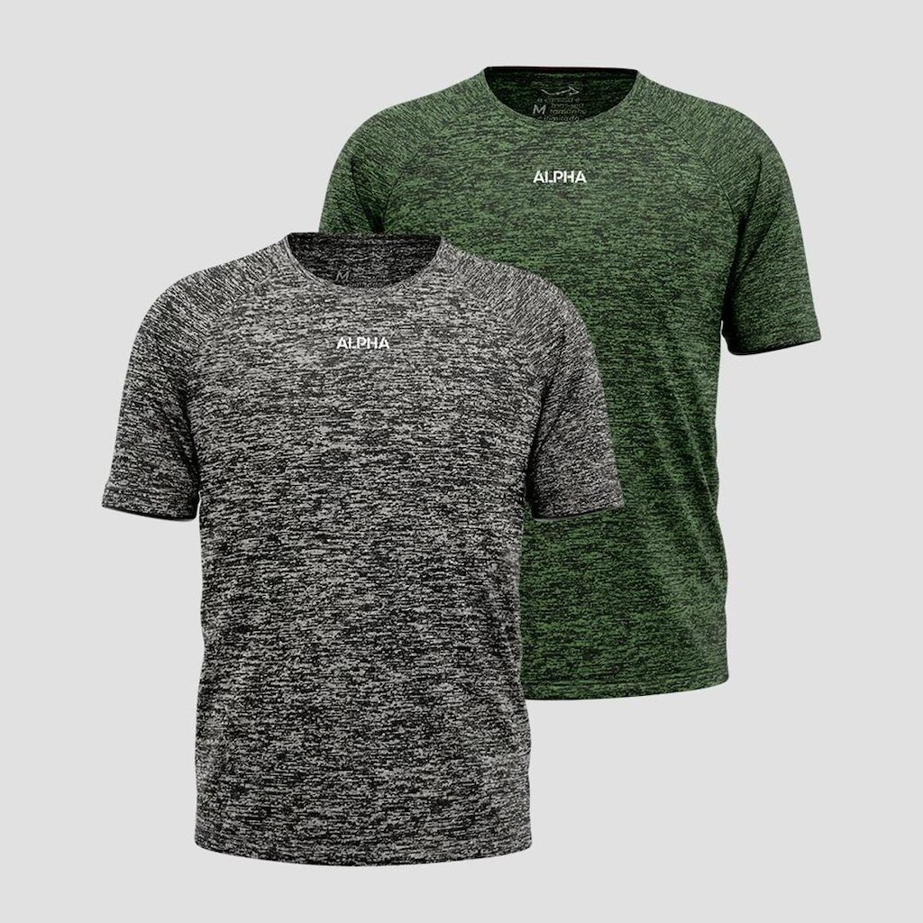 Kit 2 Camisetas Dry Masculina Esportiva Academia Alpha
