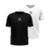 Kit 2 Camisetas Masculina Dry Alpha - Branco+Preto