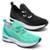 Kit 2 Pares Tênis Feminino Casual Vili Academia Caminhada - Preto+Verde Água