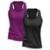 Kit 2 Regata Good Look Nadador Dry Proteção Solar UV Feminina - Preto+Roxo