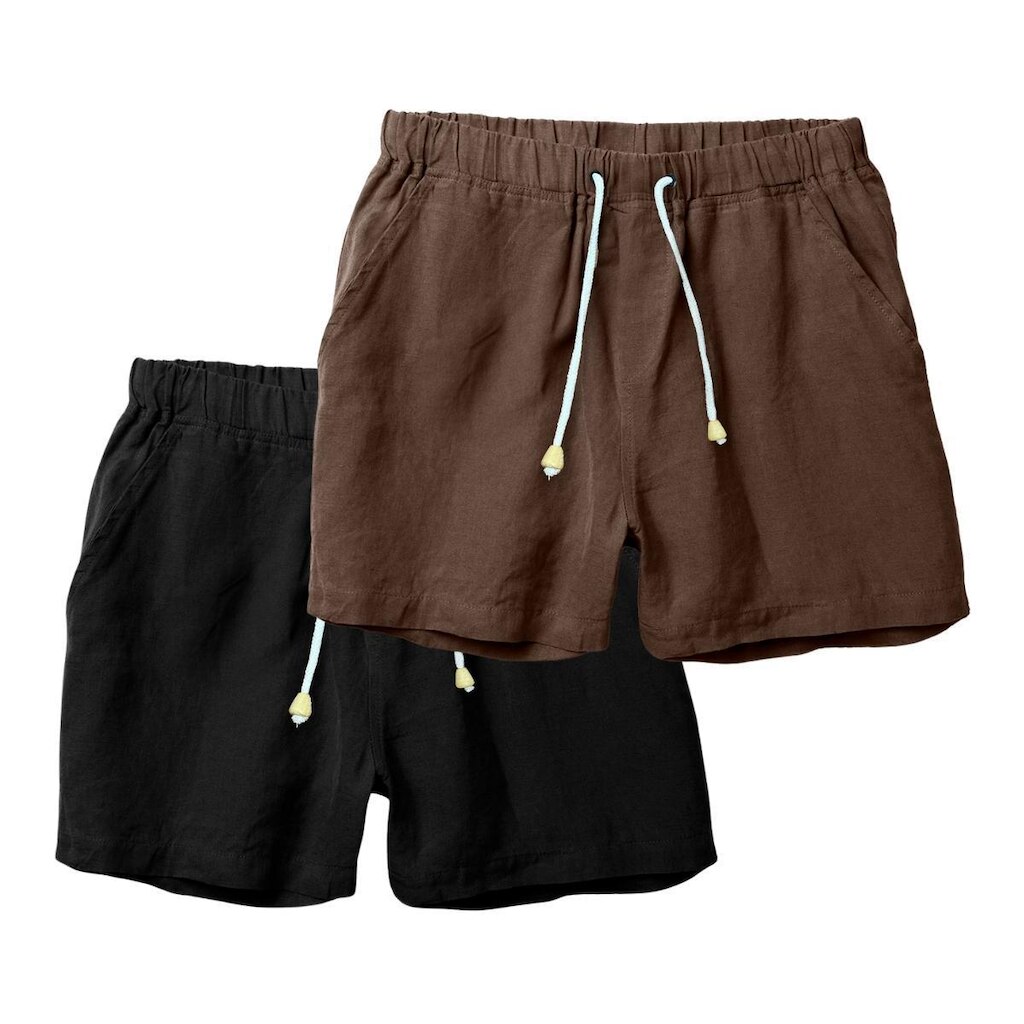 Kit 2 Shorts Masculinos em Linho Bermuda Casual Conforto