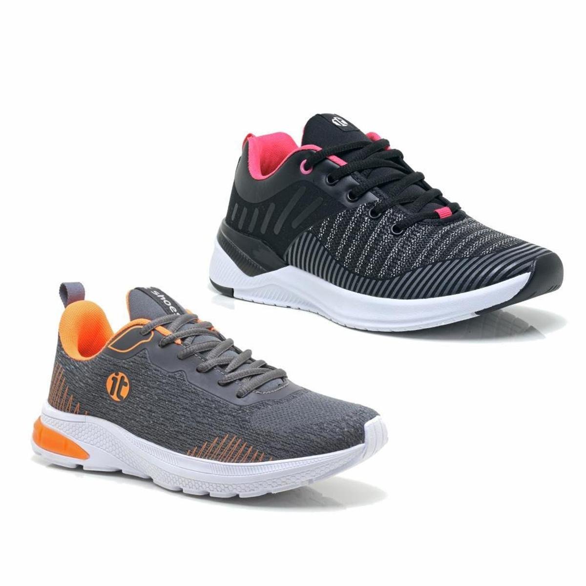 Kit Tênis Academia Feminino Amortecedor Gel Caminhada