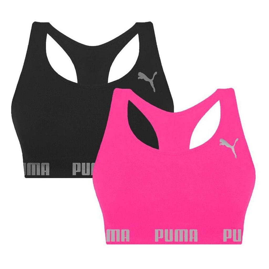 Kit 2 Tops Puma Nadador Sem Costura Feminino