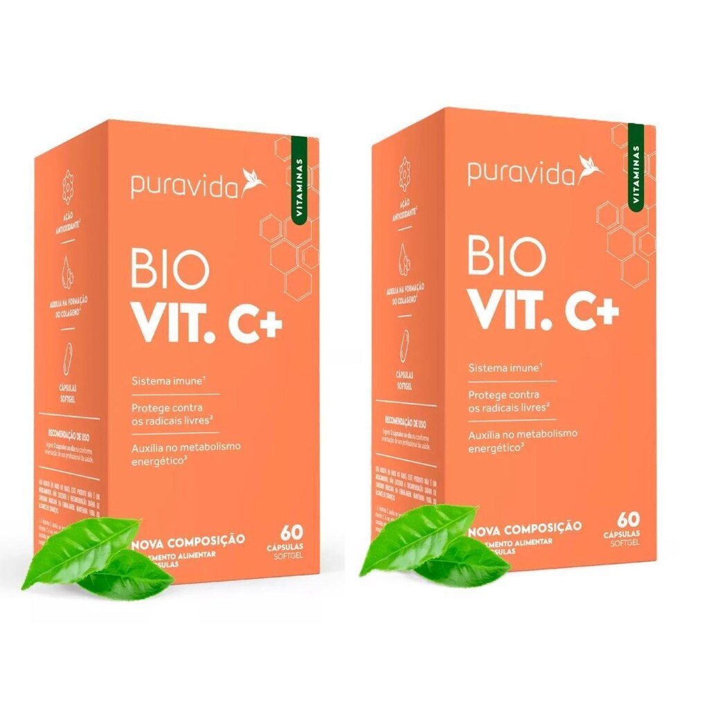 Kit 2x Vitamina C - Puravida  60 cápsulas