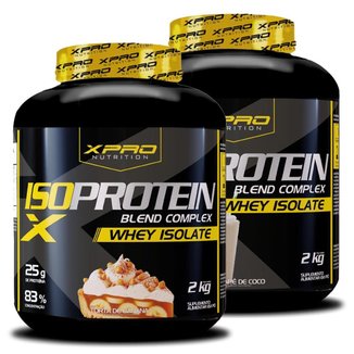 Kit 2x Whey Protein Isolado Iso Blend Complex 2Kg - Pretorian
