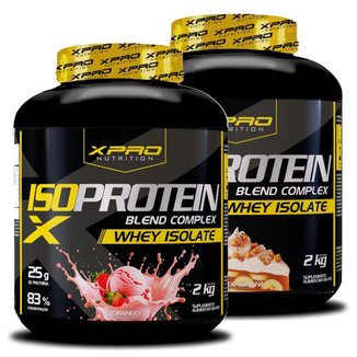 Kit 2x Whey Protein Isolado Iso Blend Complex 2Kg - Pretorian