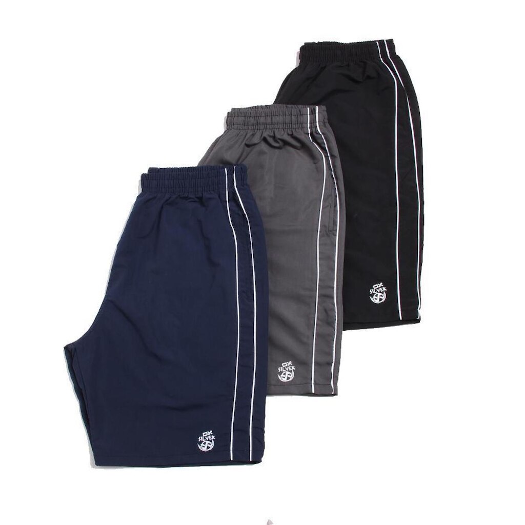 Kit 3 Bermuda Infantil Tactel OX SILVER Bolsos Frente e Costa