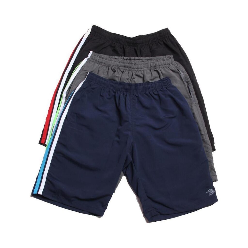 Kit 3 Bermuda Infantil Tactel OX SILVER Bolsos Frente e Costa