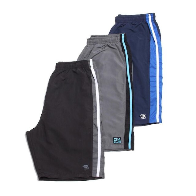 Kit 3 Bermuda Tactel Masculino Com Bolsos