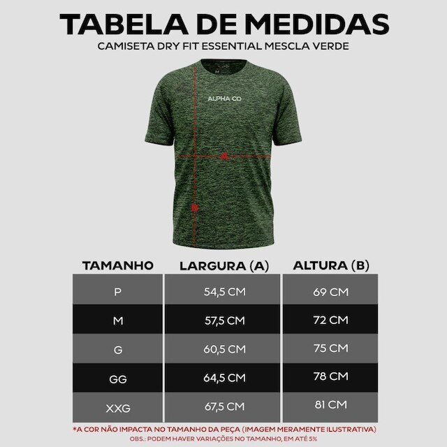 Kit 3 Camisetas Dry Alpha Co Masculina