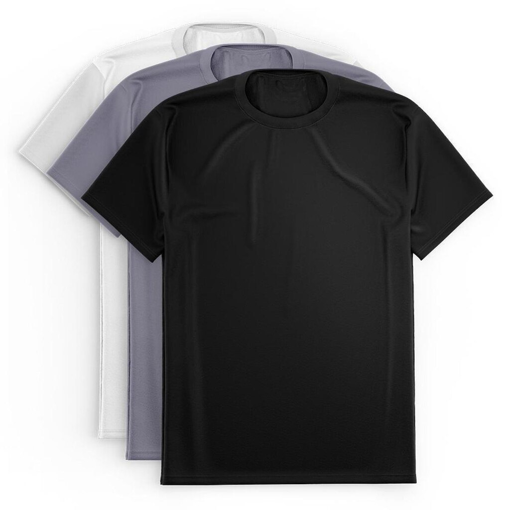 Kit 3 Camisetas Via Basic Dry Academia Proteção Solar UV Masculina