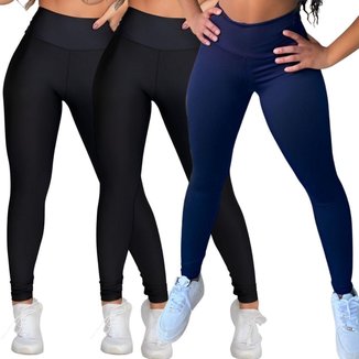 Kit 3 Legging Suplex Academia Básica