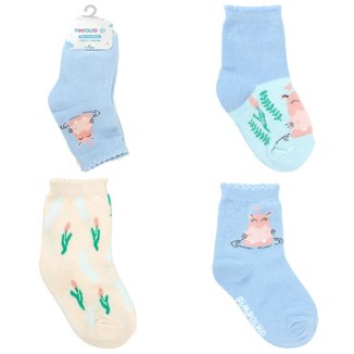 Kit 3 Meias Infantil Algodão Pimpolho Menina 26-30