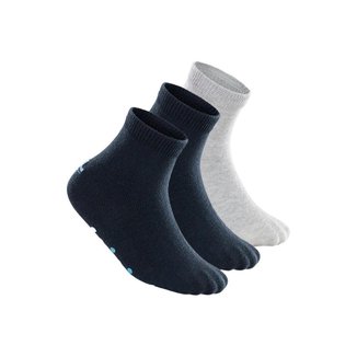 Kit 3 Pares de Meias Bebê Antiderrapante Lupo 2041-032 Cinza
